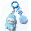 Flocking Sitting Doll Girl Bag Pendant Cute Student Pendant Keychain