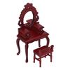1:12 Dollhouse Dressing Table Stool Miniature Bedroom Furniture Model Decoration DIY Dollhouse