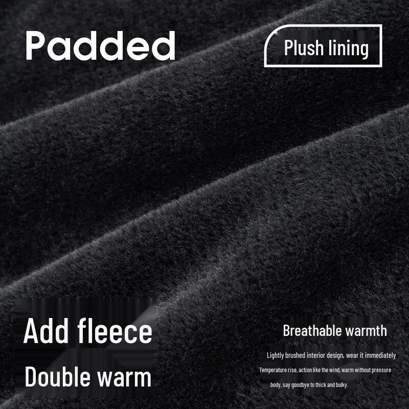 NVG·YOUNG Men's Casual Lapel Fleece-Lined Jacket