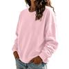 Women's Crewneck Sweatshirt Long Sleeve Color Casual Top for Everyday Wear