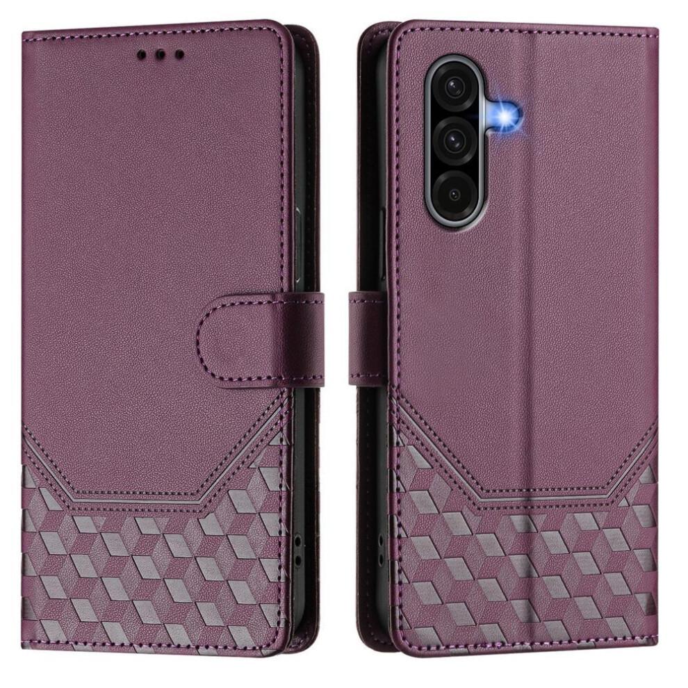 (dark Purple, Samsung A26 5G) Leather Case Wallet Durable Leather Rfid Blocking Card Holders Shockproof Kickstand Protective Flip Cover