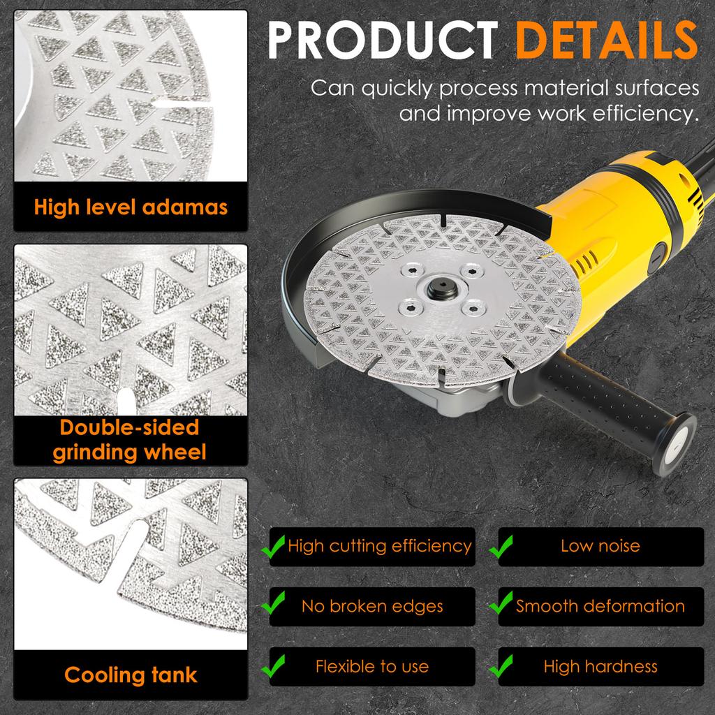 4.5/5 Inch Diamond Angle Grinding Wheel Impact Resistance Double Sided Grinding Wheel Grinder Cutting Wheels for Cement Rebar