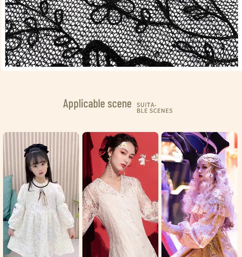 3D Butterfly Embroidery Lace Fabric for Dresses & Children's Clothing