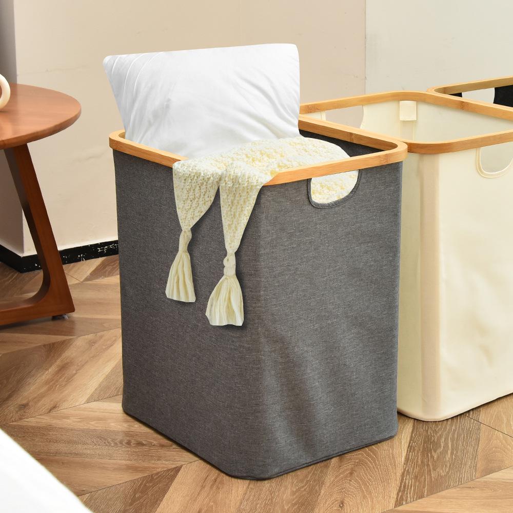 Foldable Cationic Storage Laundry Basket for Bathroom and Bedroom - High-Value Dirty Clothes Hamper and Organizer