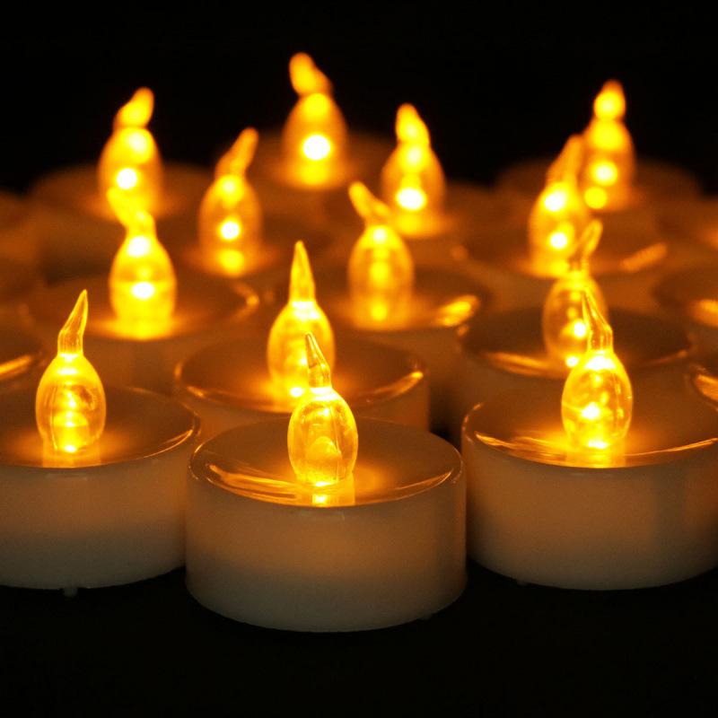 25 Pack Valentine's Day Wedding Glow Tea Candles Religious Christmas Party Supplies Home Decoration LED Candle Lights