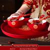 Red Wedding Tea Set: Teacups, Bowls, Chopsticks for Toasting & Dowry