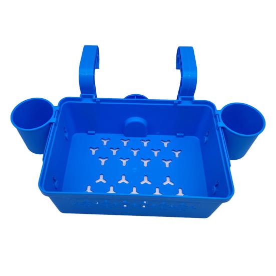 Poolside Storage Baskets with Cup Holders Large Capacity Universal Easy To Install Above Ground Pool Accessories Storage Organizer