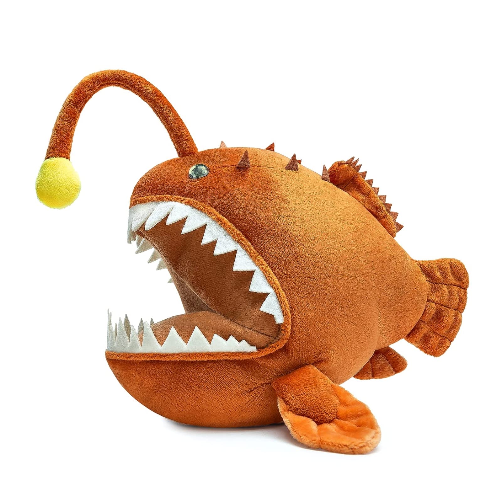 

fish plush realistic marine soft and perfect as a birthday body educational sewn soft shop room cute and Deep-sea toy, anglerfish, animal, lifelike,