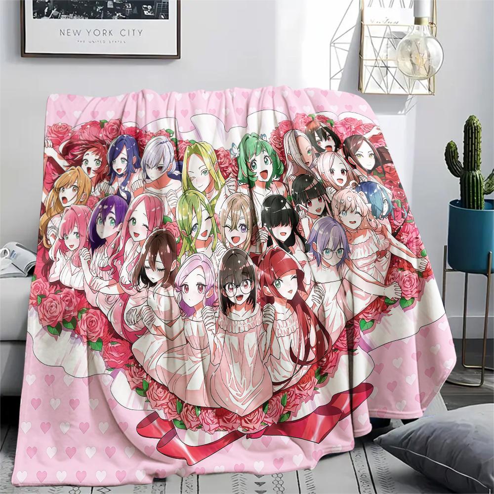 1PC The 100 Girlfriends Print Flannel Blanket, High quality All Seasons, Home Decor, Warmth and Comfort, Perfect for Christmas Gifts