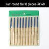 Titanium-Plated Diamond File Set: Flat/Incline with Extra Grade Carborundum for Precision Shaping, Free Shipping