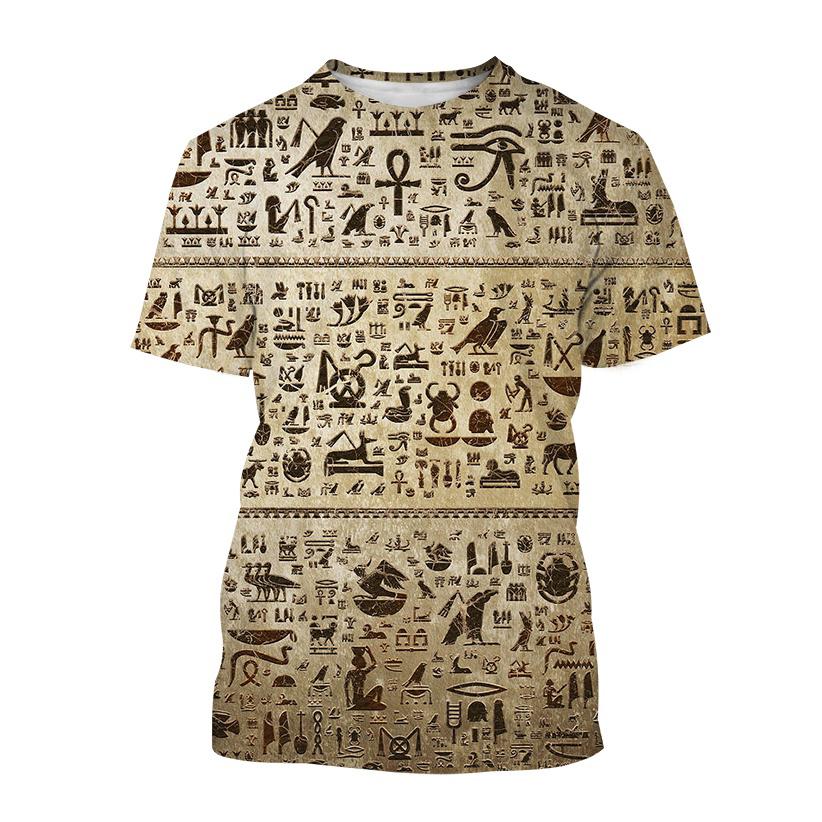T-Shirts der altägyptischen Kunst Gott Auge Ägyptens 3D-Druck Herren Damen Neu Kurzarm T-Shirt Harajuku Y2k Oberteile Tees Kinderkleidung