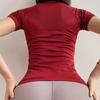 Quick Dry Seamless Sport T Shirt Women Solid Color Short Sleeve Yoga Shirt Running Fitness Gym Shirts Workout Tops