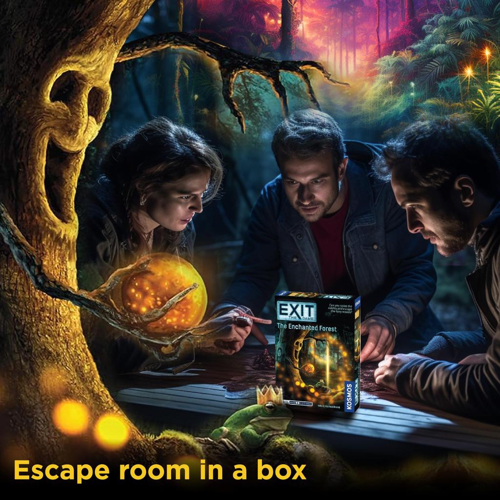 Thames Kosmos Enchanted Forest Escape Room Game In a Box The Game Cosmos Games Family Friendly Home Escape Room Experience for Ages Black & EXIT