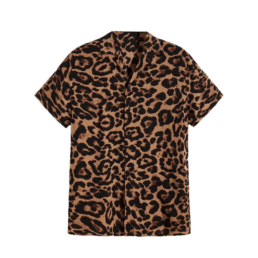 

Summer Casual Holiday Beach Shirt T-shirt Retro Short Sleeve Street Vacation Outdoor Men s and Women s Shirt S