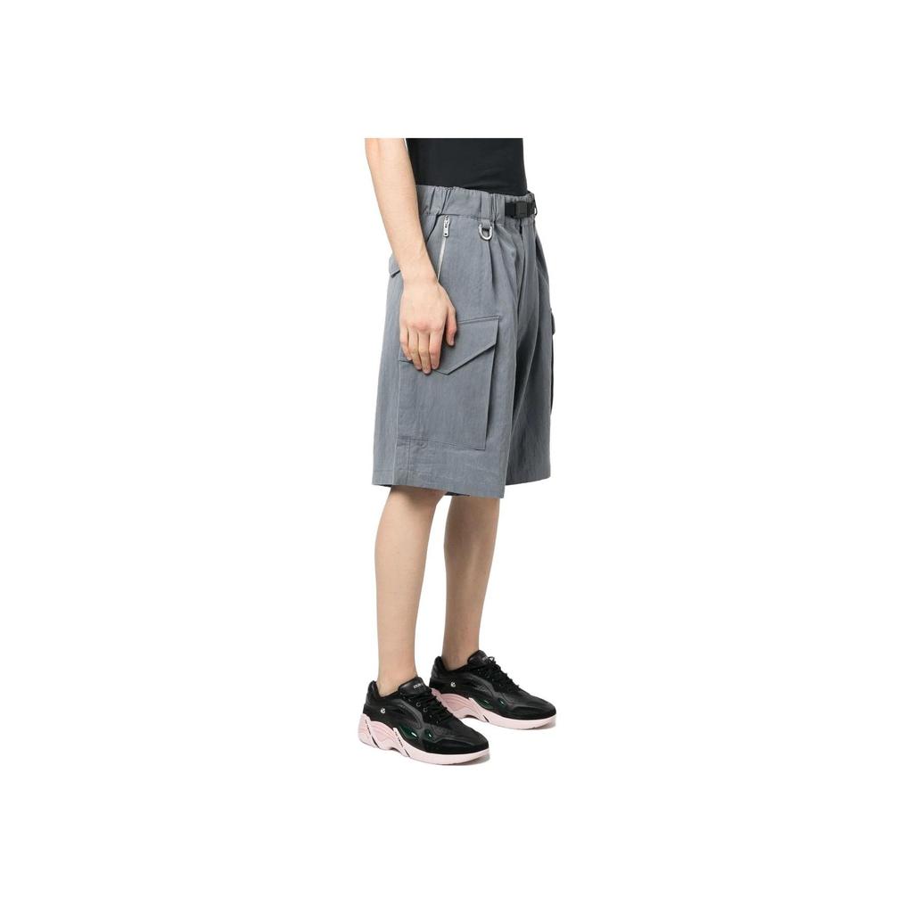 Y-3 Solid Color Waistband Loose Straight Shorts Unisex shorts Gray HZ8858