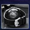Rhinestone Set Bezel Design Men Automatic Steel Mechanical Watch Tourbillon Luminous Waterproof Men's Wrist Watch