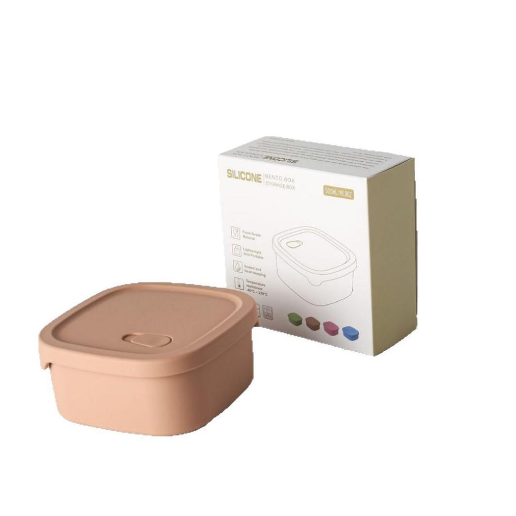 Customizable Silicone Lunch Box with Multiple Capacities, Microwave & Fridge Safe, Perfect for Office Workers & Students