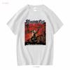 Vintage 2000 Rhapsody of Fire T Shirt Dawn Victory Long Sleeves Vintage Washed Designer Clothes Homme Casual Stylish
