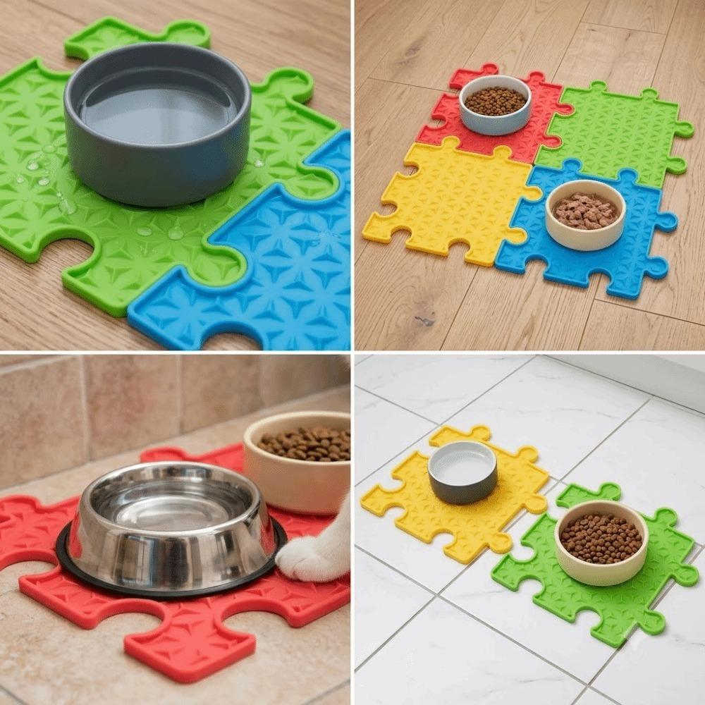 Silicone Pet Lick Mat Suction Cup Bottom Cat Lick Pad Reusable Pet Feeding Mat Food Use