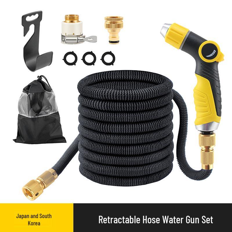 Midsummer Garden Retractable Water Hose: European & American Standard, Ideal for Garden, Household, and Car Wash.