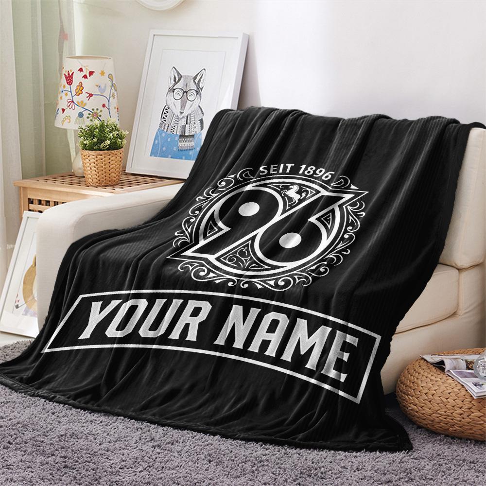 Custom Name Hannover 96 Flannel Blanket, High quality Comfortable for All Seasons, Home Decor, Warmth and Comfort