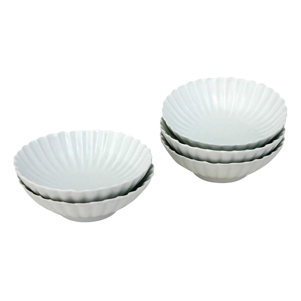 Hasami Ware Kourin Kiln White Chrysanthemum Bowl Set 52644
