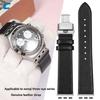 17/19/21mm thin Genuine leather watch strap For Swatch YGS YCS Yas YVB404 YVS420 YVS454 watchband Red White Blue Men women band