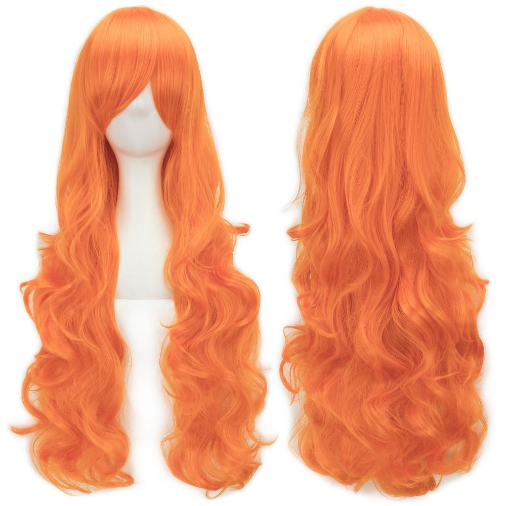 Heat Resistance Long Curly Hair 80cm Women Wave Hairpiece Universal Anime Cosplay Wigs  Halloween