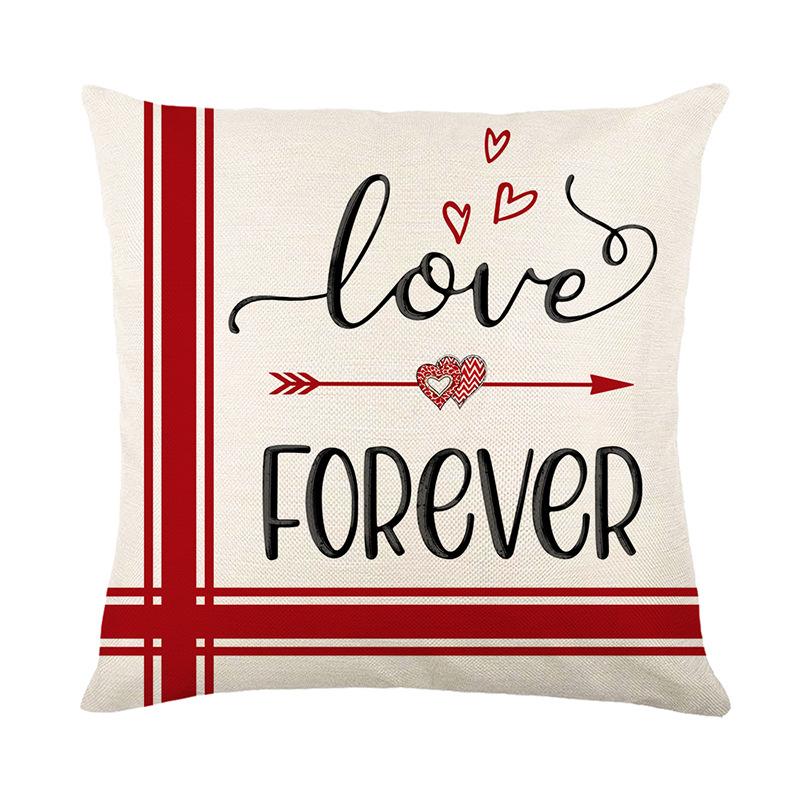 Valentine's Day Black and White Checkered Print Cushion Cover New Home Sofa Decoration Cushion Cover Bedroom Cushion Cover
