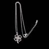 Stainless Steel Hollow Four-Leaf Clover Pendant Necklace for Women