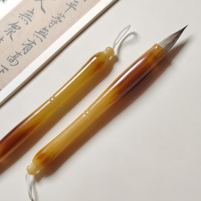 Small Case Pen Wolf Hair Snow Fox Hair Small Case Brush Study Four Treasures Small Case Calligraphy Brush