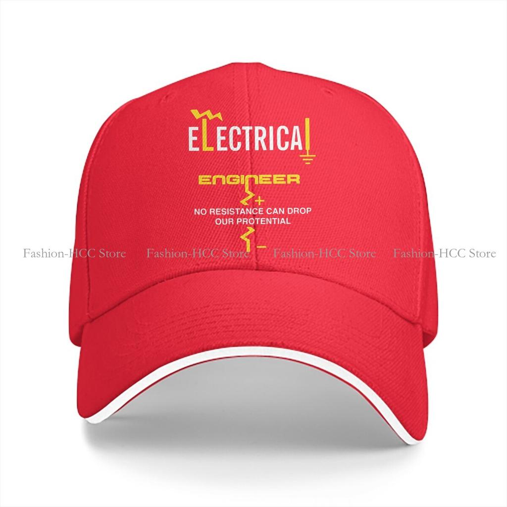 Washed Mens Baseball Cap Cool Trucker Snapback Caps Dad Hat Engineer Electrical Electrician