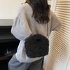 Autumn and winter handbags plush shoulder bags women's niche autumn fashion new textured oblique bags