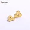 5 Types Flat Beads 14K Gold Plated Brass Smooth Spacer Beads For DIY High Quality Jewelry Making Accessories Wholesale