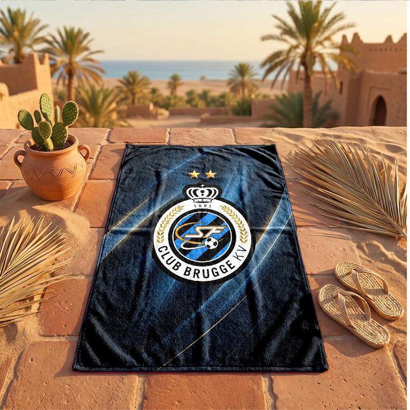 Asciugamano da Spiaggia in Microfibra Club Brugge FC Asciugatura Rapida Assorbente Grande Asciugamano per Spiaggia Nuoto Viaggio