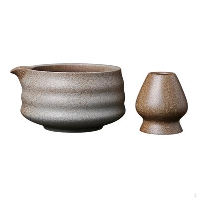 500ml Matcha Bowl with Pouring Spout and Whisk Stand