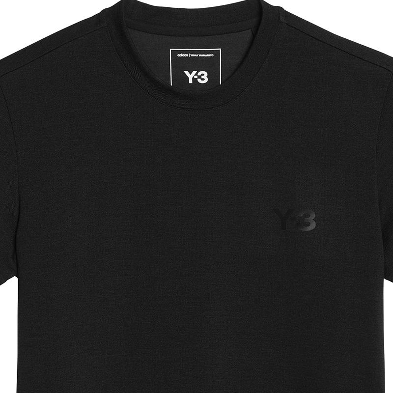 Y-3 Regular Short Sleeve Tee Comfortable Casual Women Tops Black JI7556