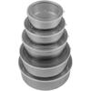5 Pcs Stainless Steel Containers with Lids, Stackable Food Container Storage Mixing Bowl Set Reusable Food Storage Organizers for Fruit Vegetable