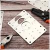 1 Set Stainless Steel Cabinet Door Hinges with Repair Plates and Screws