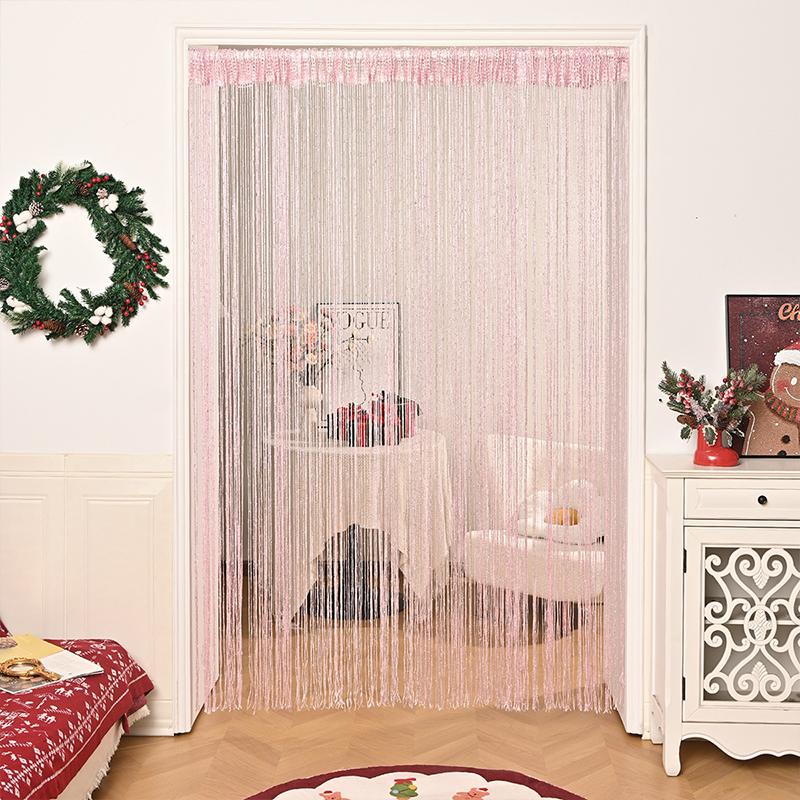 Glitter Curtains Tassel Curtains Hanging Door Curtain Encryption Partition Decoration Curtain for Door Living Room Bedroom