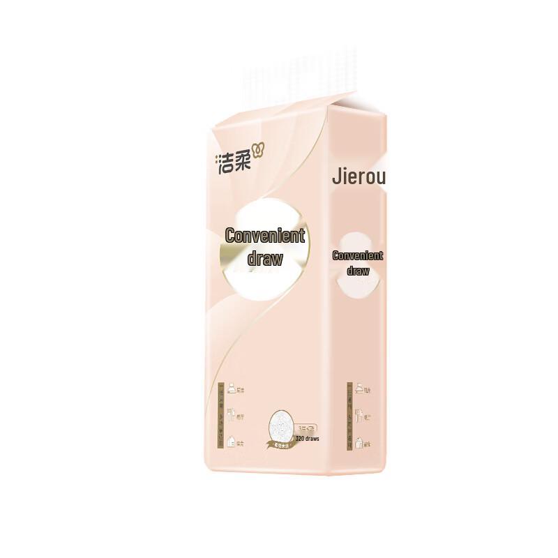 Jie Rou 3-Ply Hanging Tissues: 320 Sheets per Pack, 4-Pack Bundle - Hand Towels & Napkins