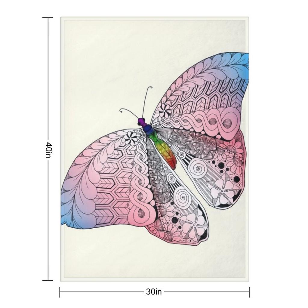 Trans Pride Schmetterling Überwurfdecke Halloween Stofftiere für dekoratives Sofa Picknickdecken