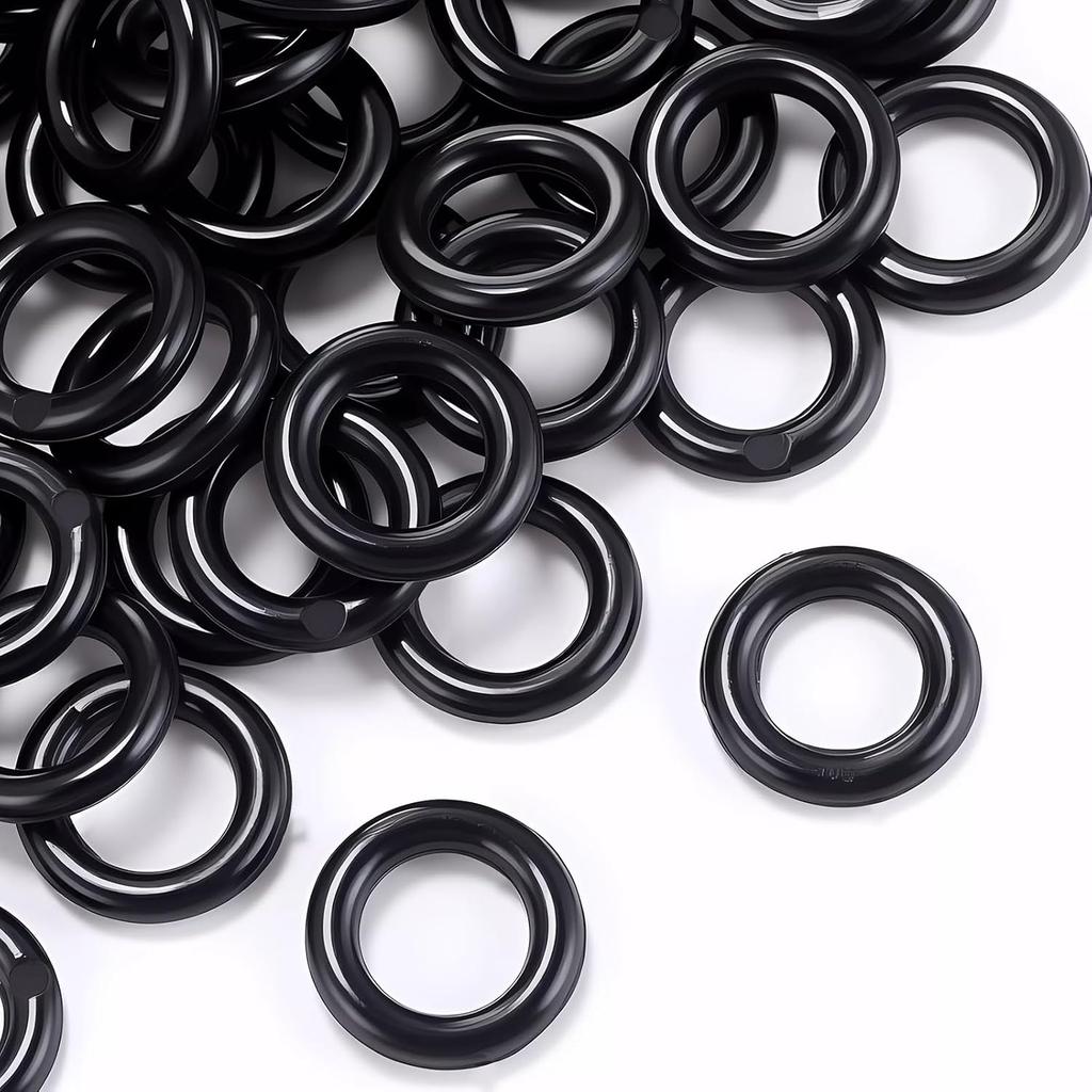 Boao 100 Pieces Roman Blind Curtain Rings, O-Rings Plastic Rings for Roman Shades (Transparent, 13 Mm)