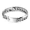 316 Stainless Steel Double Woven Six-sided Grinding Bracelet Latch Buckle Handmade Fine Polishing Cuban Bracelet Classic Simple