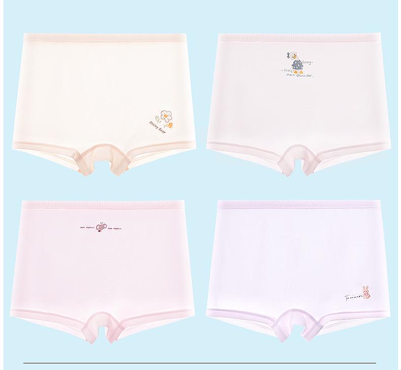 Seamless Ice Silk Girls' Boxer Briefs - Comfortable Summer Underwear for Kids