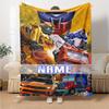 Transformers Fans (2) Customize Text Blanket Throw Customizable Blanket Soft & Cozy Perfect for Chair Livingroom Home Decor Bed All-Season Use