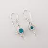 Apatite Naturale Argento Sterling 925 Gioielli da Donna Orecchino di Design 1.7" Per Regalo di Anniversario CE-22-3
