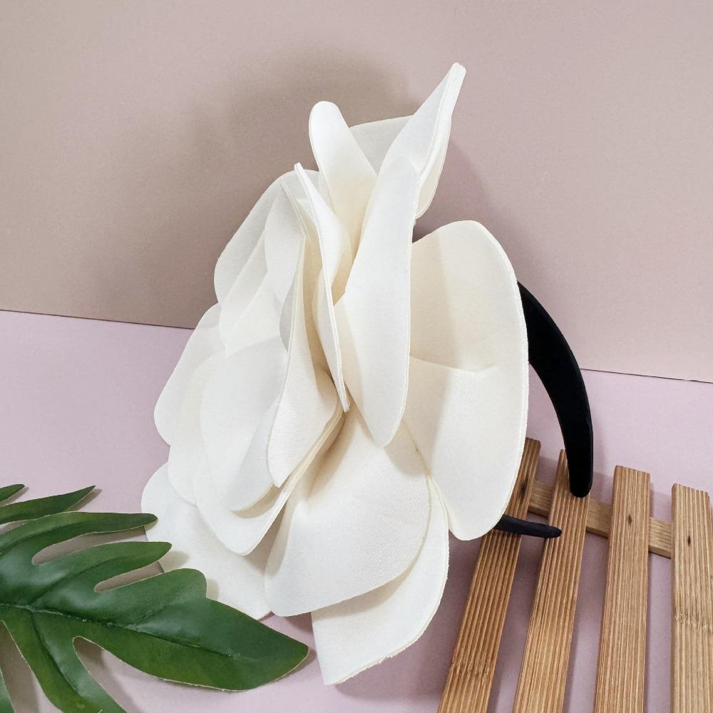 Exquisite Large Rose Flower Headband Elegant Oversized Flower Headpiece  Stage Performance