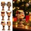 Seasonal Home Accessories Christmas Tealight Candle Holder for Decor, Santa/Tree/Snowman/Deer/Nutcracker Resin Candlestick Decor Table Centerpiece And