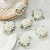 6PCS/SET Artificial Rose Flower Wrist Flower Silk Flower Beautiful Bridesmaid Corsage Exquisite Wedding Wrist Corsage
